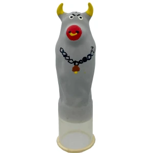 CONDOMERIE - PRESERVATIVI NOVITÃ DIPINTI A MANO MODELLO TORO GRIGIO XL